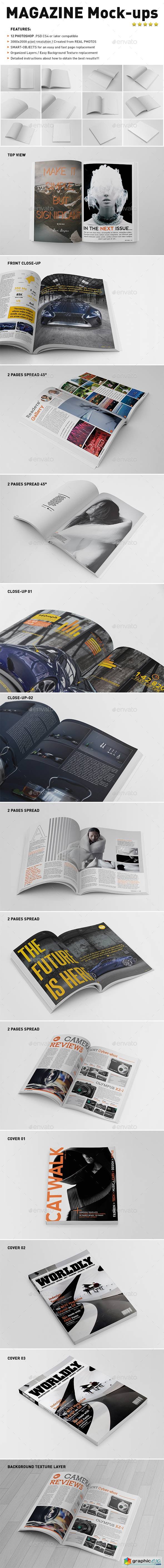 Photorealistic Magazine Mock-Ups