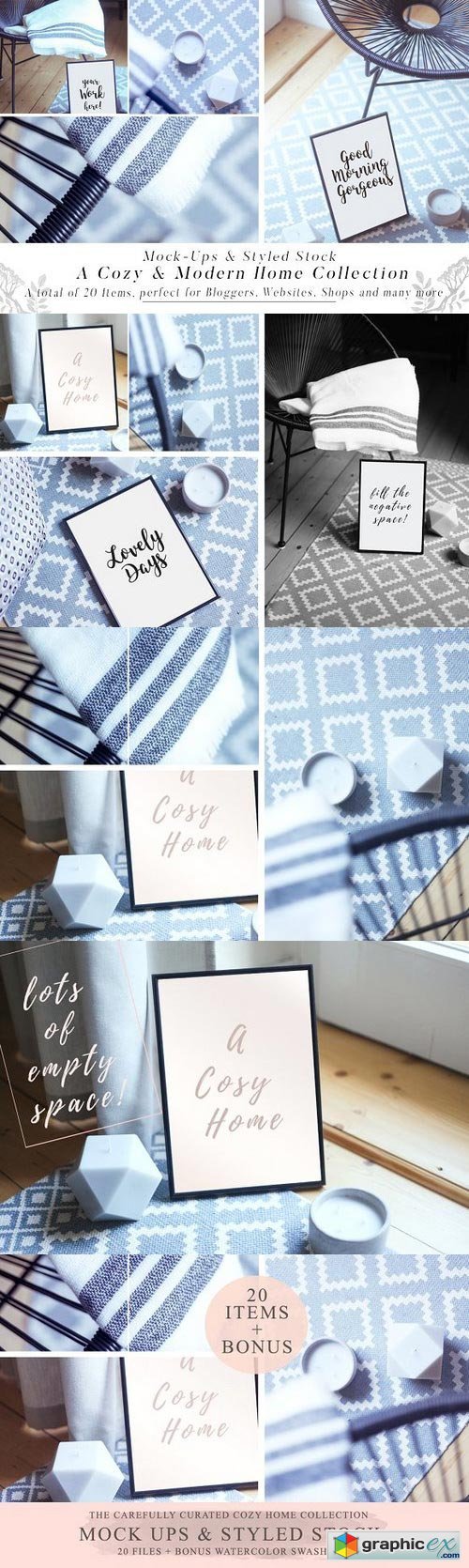 20 Cozy Home Mock Ups & Styled Stock