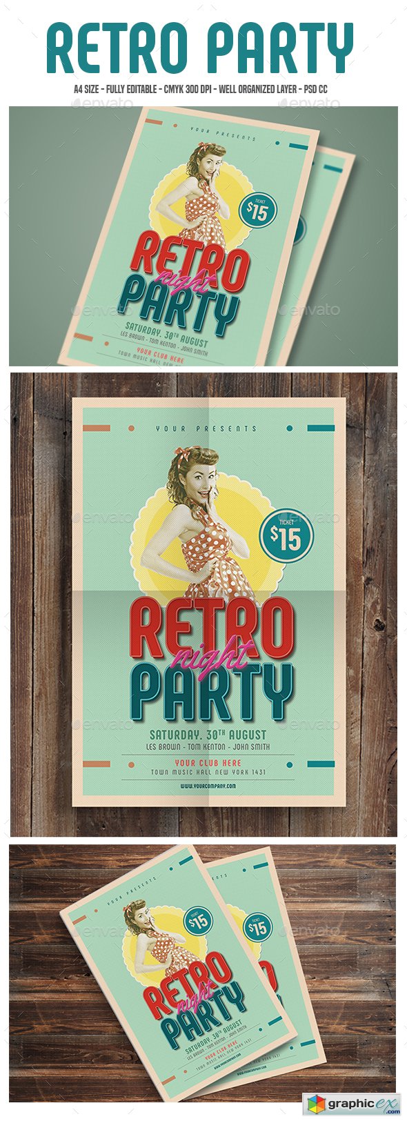Retro Party Flyer 17497300