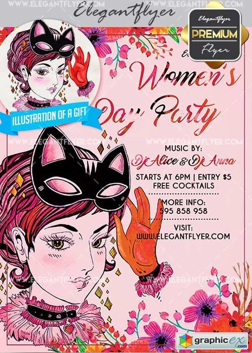 Womens Day V11 Flyer PSD Template + Facebook Cover