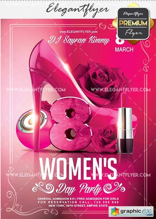 Womens Day V02 Flyer PSD Template + Facebook Cover