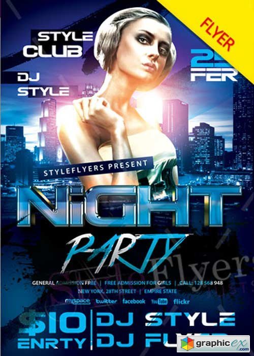 Night Party V14 PSD Flyer Template