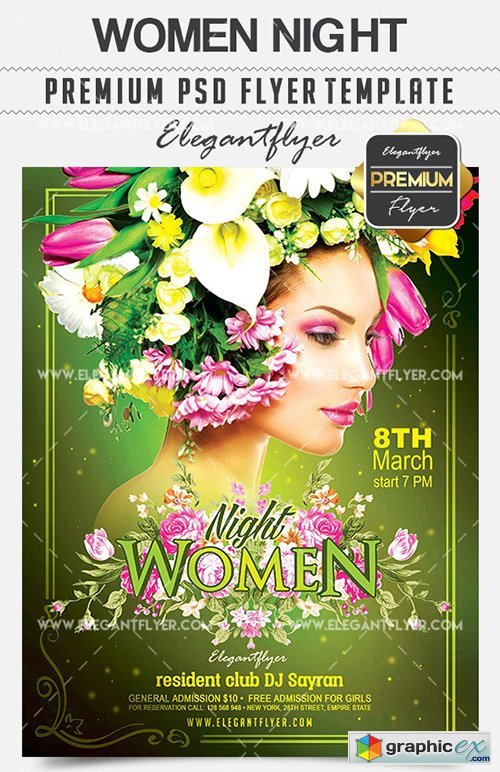Women Night  Flyer PSD Template + Facebook Cover