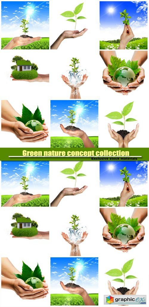 Green nature concept collection