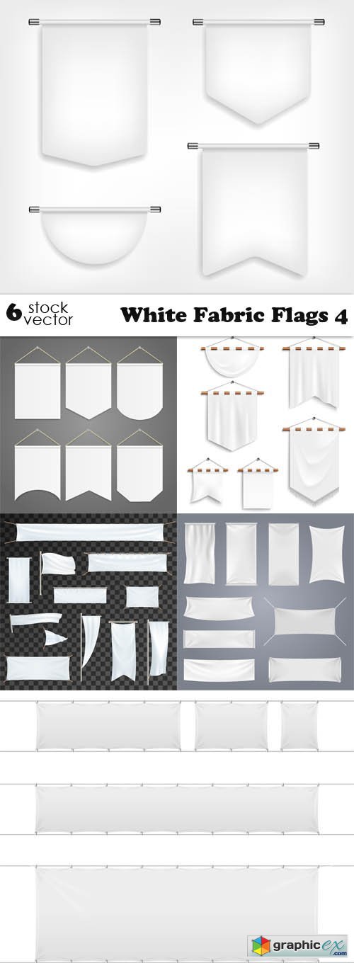 White Fabric Flags 4