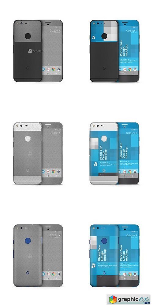 Google Pixel Mobile Skin Mockup