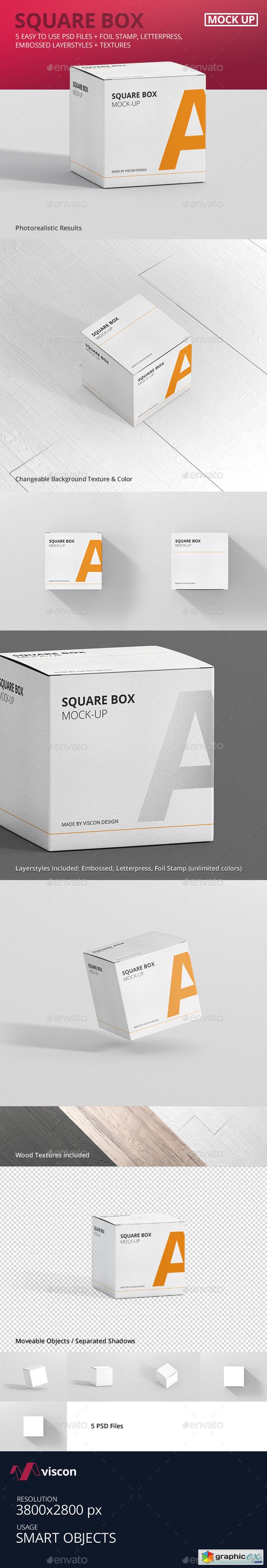 Package Box Mock-Up - Square