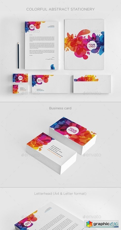 Colorful Abstract Stationery 12840928