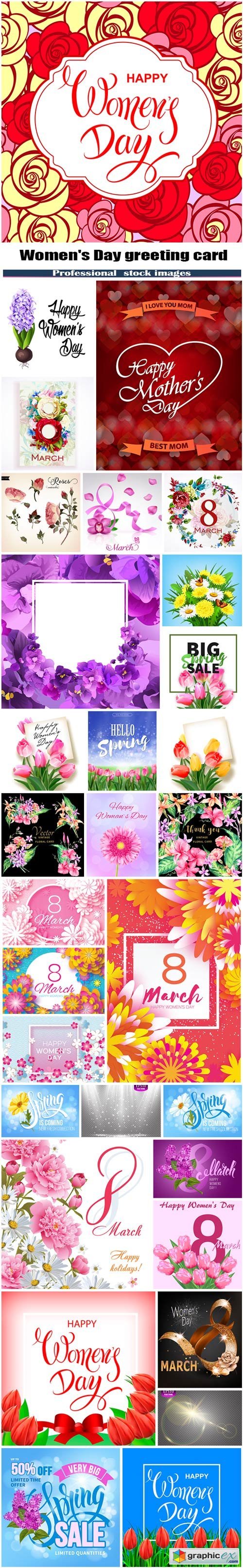 8 March Women's Day greeting card