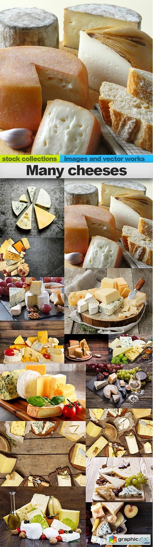 Many cheeses, 15 x UHQ JPEG
