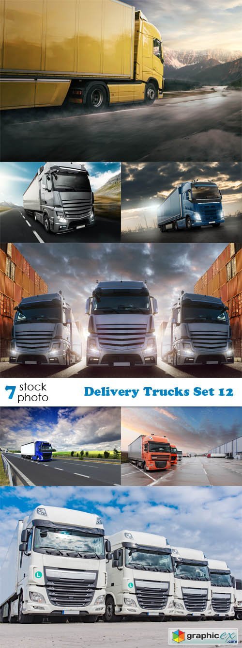 Delivery Trucks Set 12