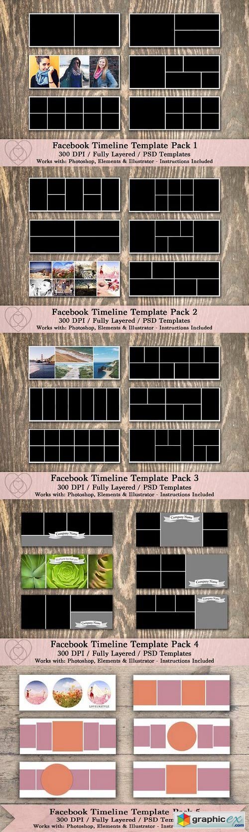 Facebook Timeline Template Pack