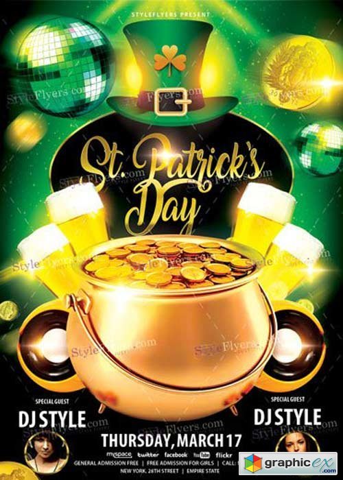St-Patricks Day 2017 V18 PSD Flyer Template