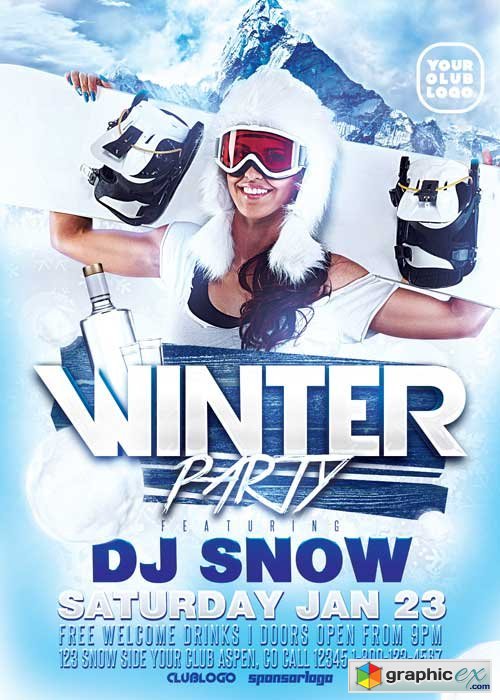 Winter Party V12 Flyer Template