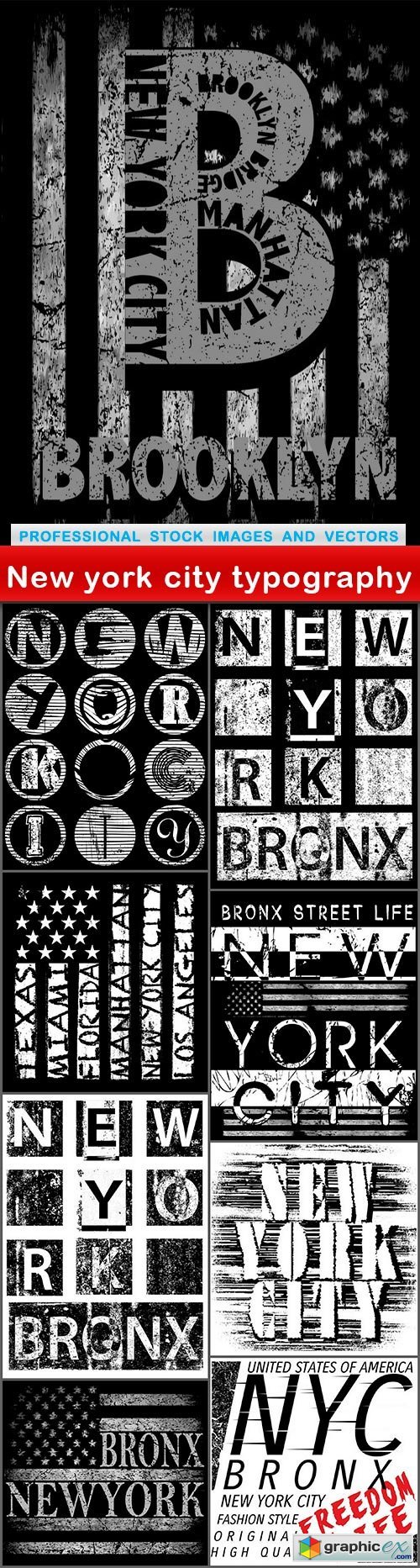 New york city typography - 11 EPS