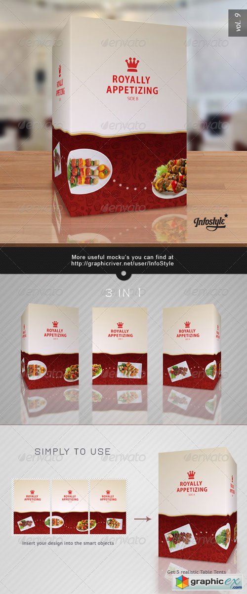 Paper Table Tent Mock-up Template Vol.9