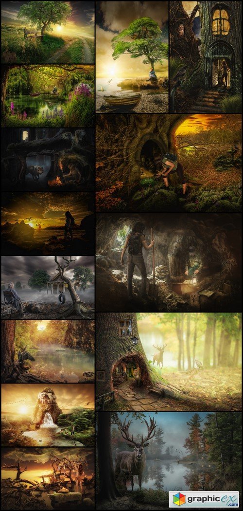 Dark fairy forest 14X JPEG