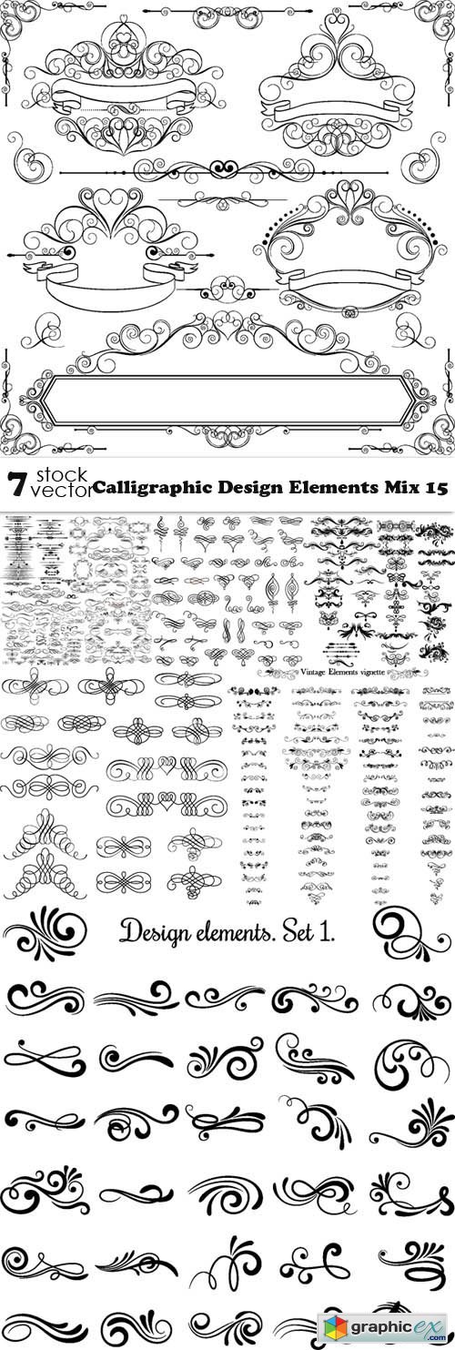 Calligraphic Design Elements Mix 15