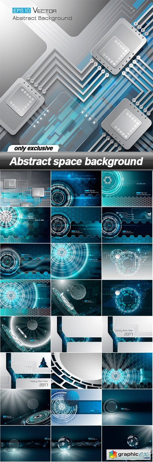 Abstract space background - 25 EPS