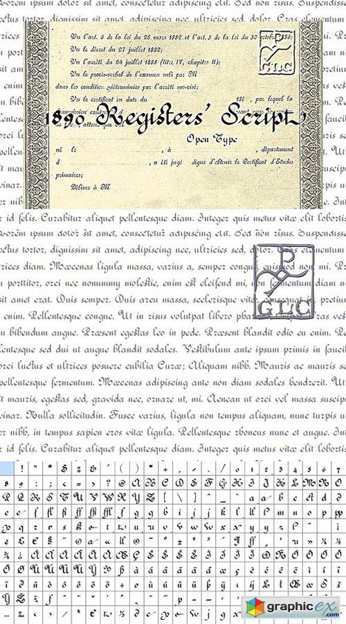 1890 Register's Script OTF