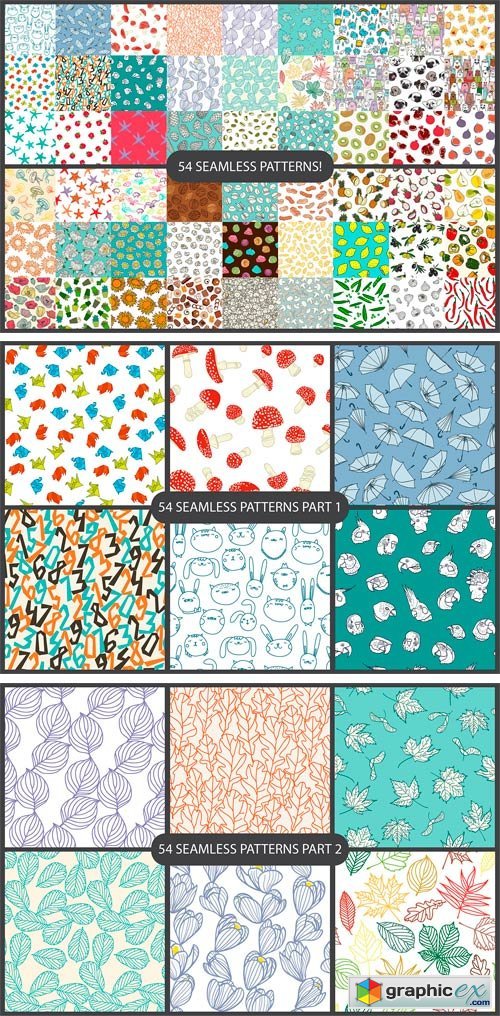 54 Seamless Patterns