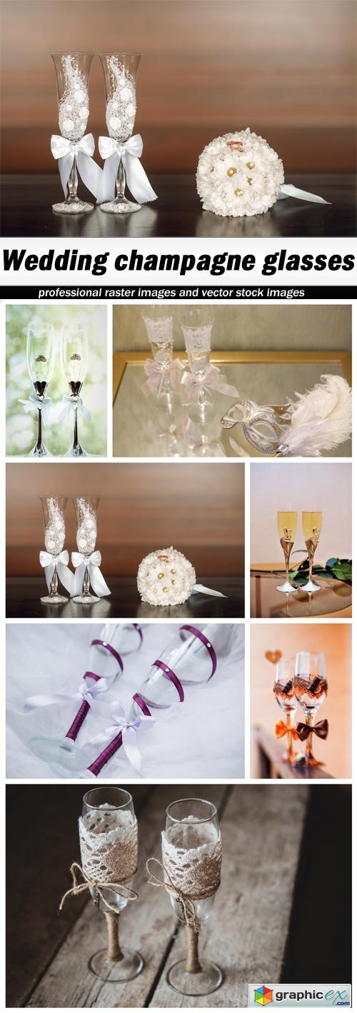 Wedding champagne glasses - 7 UHQ JPEG