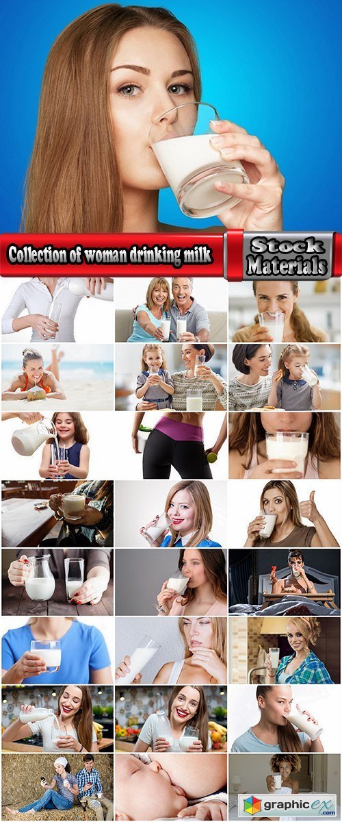 Collection of woman drinking a glass of milk healthy drink 25 HQ Jpeg