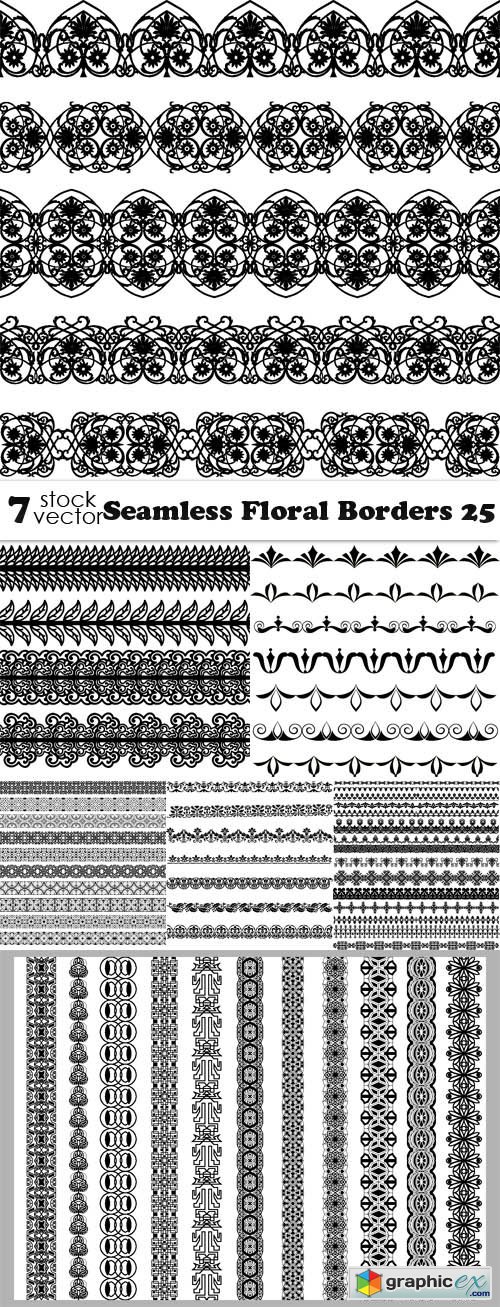Seamless Floral Borders 25