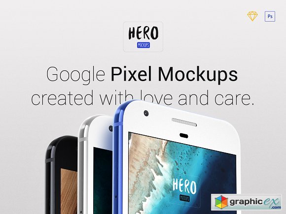 HERO Google Pixel Mockups