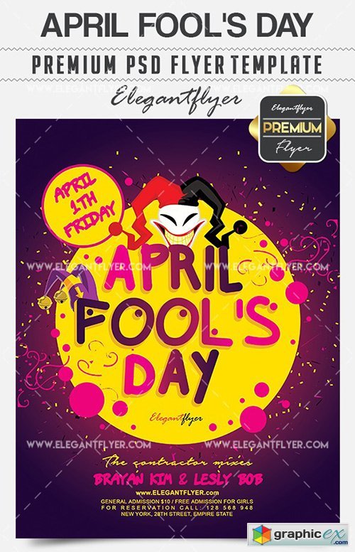 April Fools Day  Flyer PSD Template + Facebook Cover