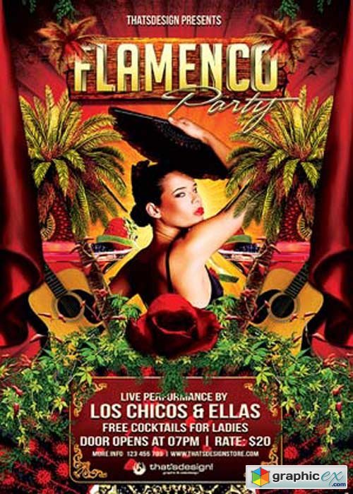 Flamenco Party V8 Flyer Template