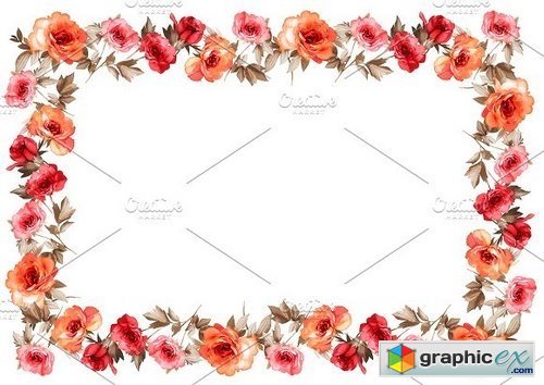 20 Flower Frame Templates