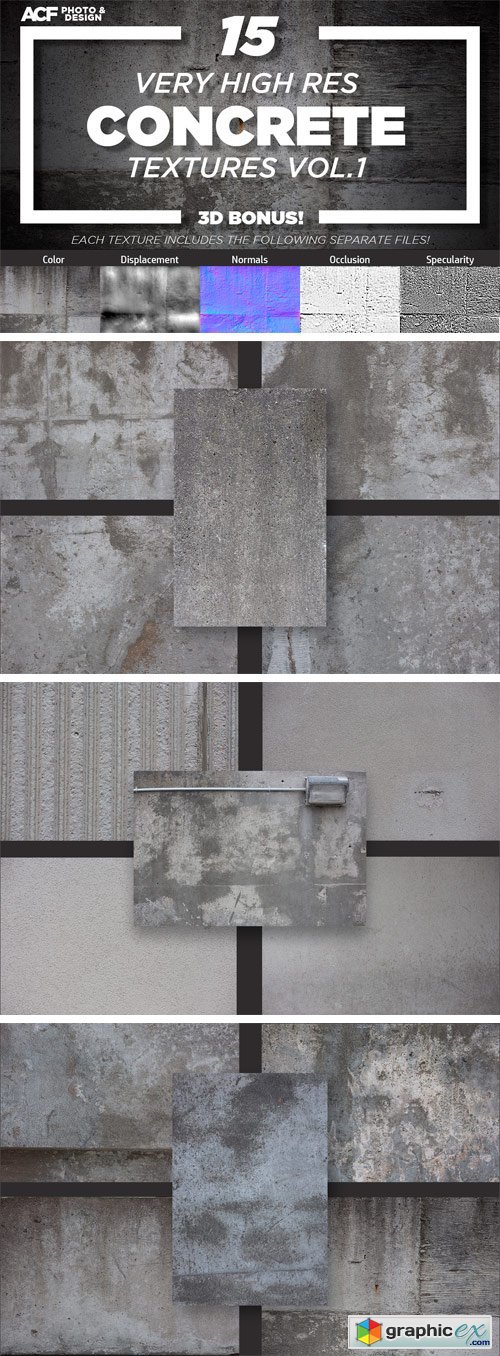 15 Concrete Texture Bundle