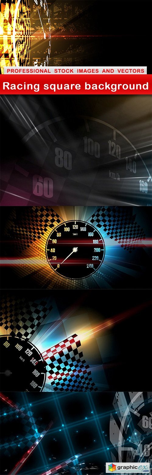 Racing square background - 5 EPS