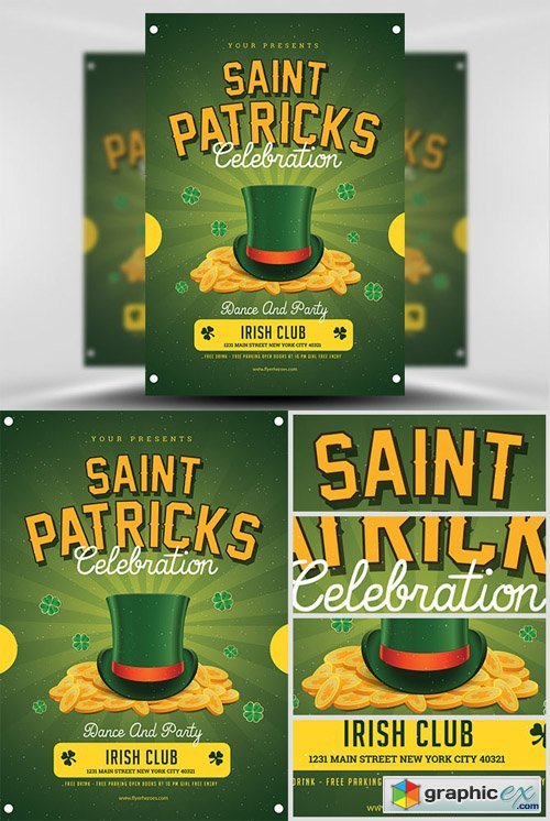 St. Patricks Celebration Flyer Template 3