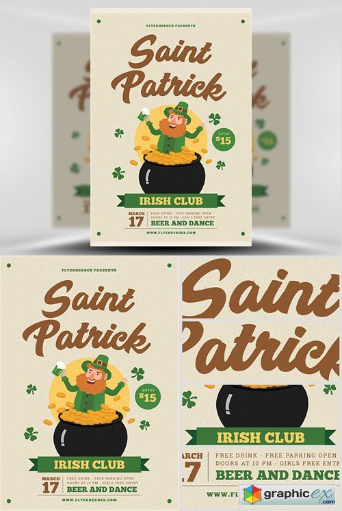 St. Patricks Irish Club Flyer Template