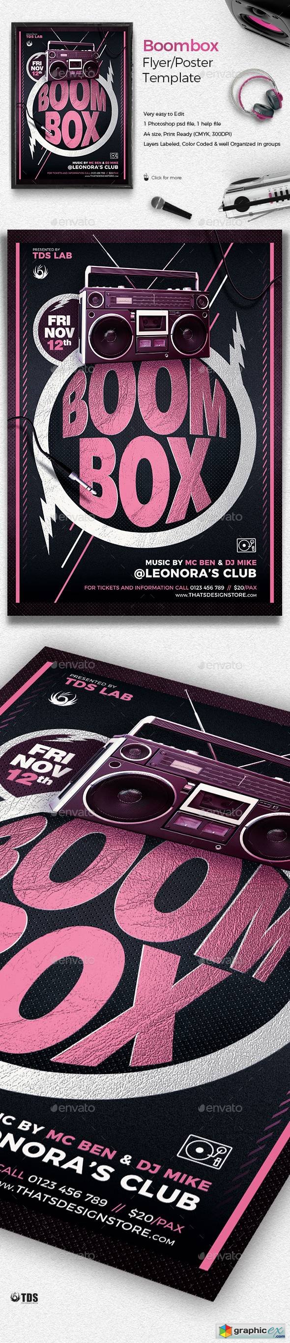 Boombox Flyer Template