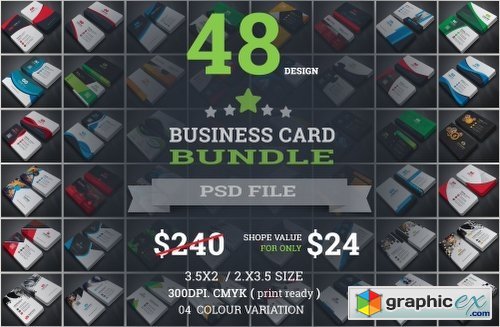 Simple Minimal Business Cards Bundle