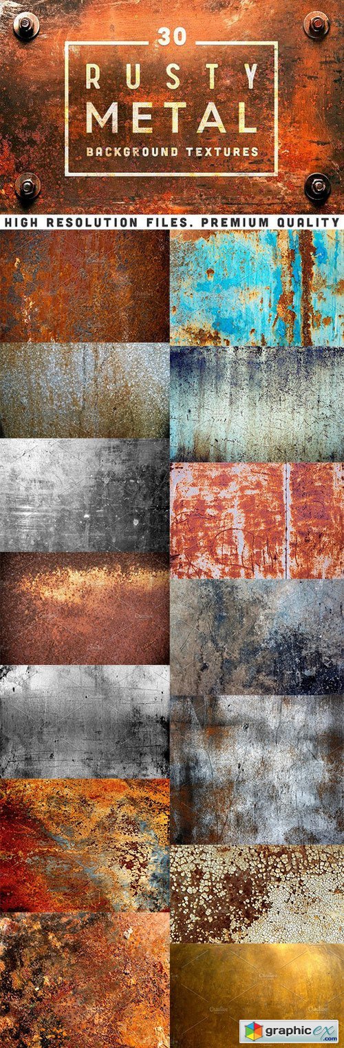 30 Rusty Metal Background Textures