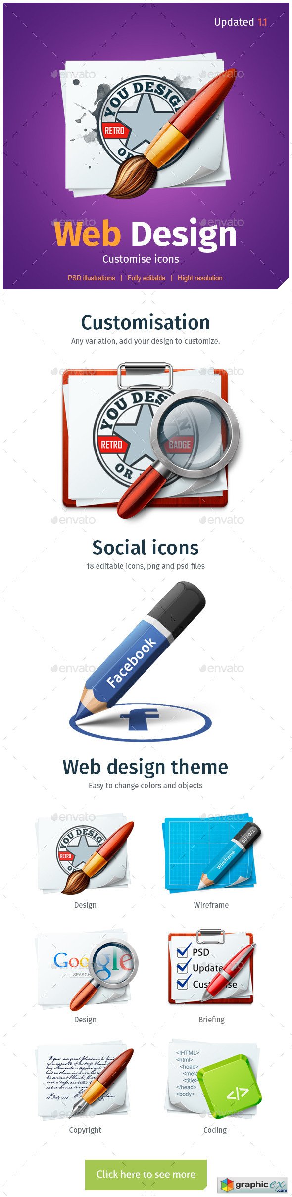 WEB Design customize icons