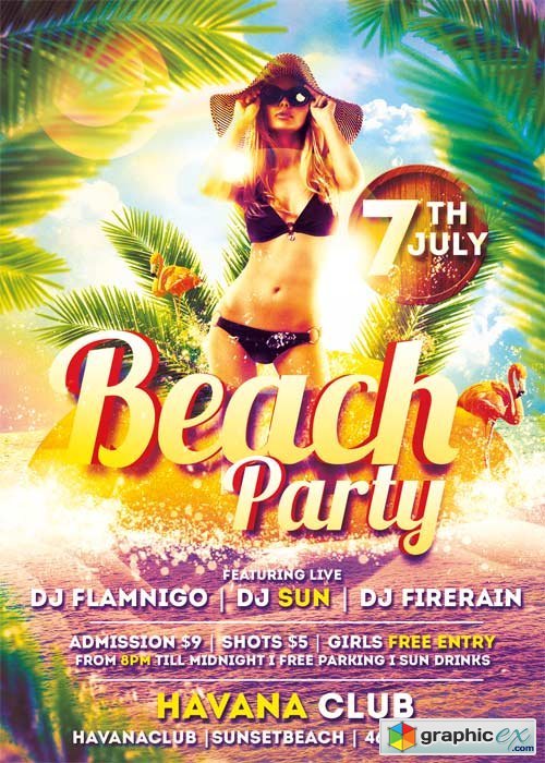 Beach Party V22 Flyer Template