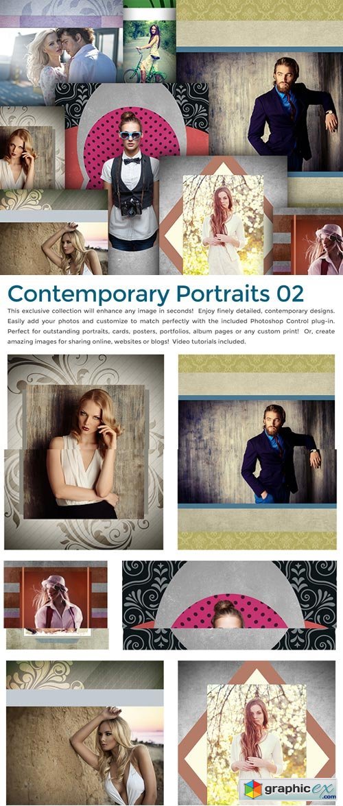 PhotoBacks - Contemporary Portraits Template Set 02