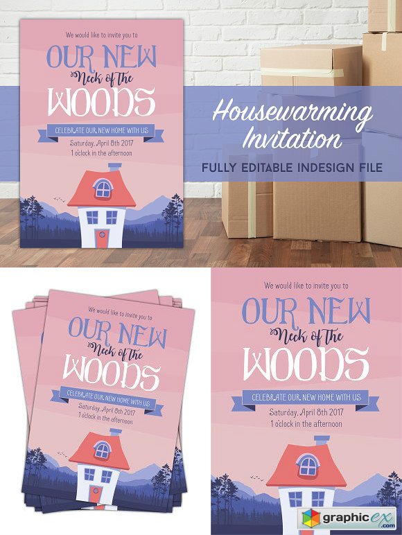 Woods Housewarming Invite