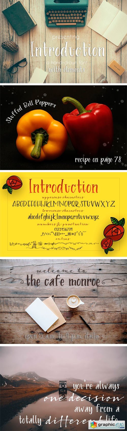 Introduction Brush Font with Extras