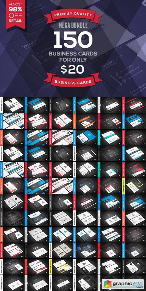 150 Mega Business Cards Bundle