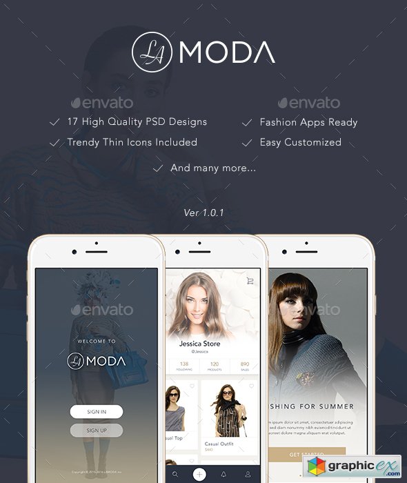 LaModa Fashion App UI