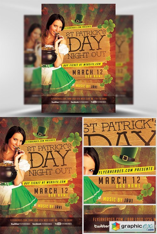 St. Patricks Night Out Flyer Template