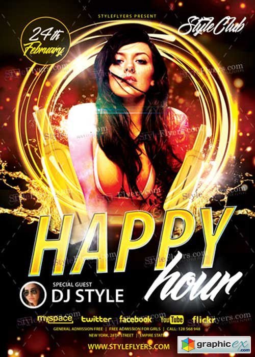 Happy Hour V14 PSD Flyer Template