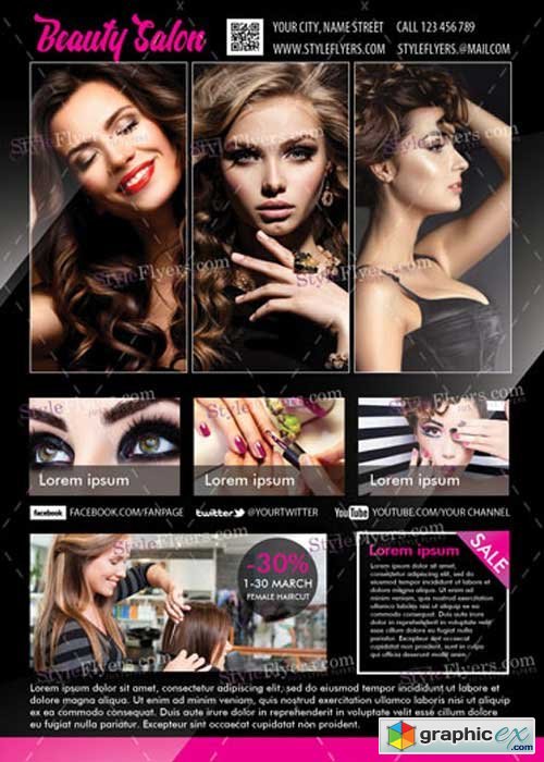 Beauty Salon V12 PSD Flyer Template