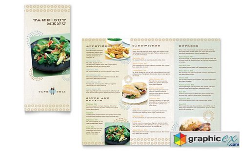 Cafe Deli Take-out Brochure Template